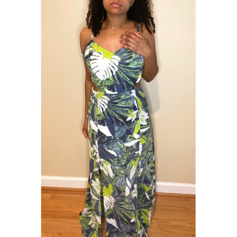 Floor Length, Multi-Colored, Split Dress! - image 3